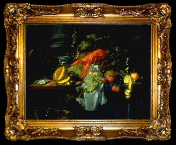 framed  Pieter de Ring Still Life with Lobster, ta009-2